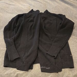 Lululemon Black Open Cardigan